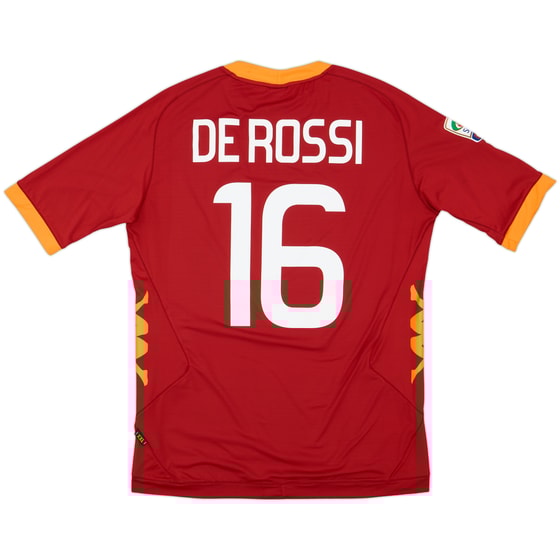 2011-12 Roma Home Shirt De Rossi #16 - 9/10 - (XXL)