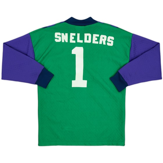 1994-95 Aberdeen Squad Signed GK Shirt Snelders #1 - 8/10 - (XS)