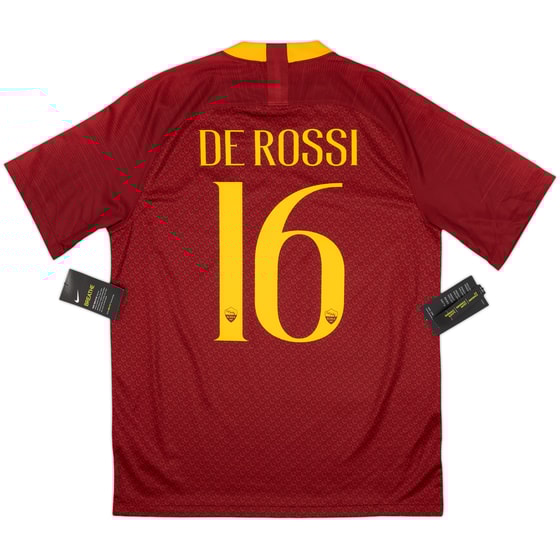 2018-19 Roma Home Shirt De Rossi #16 (M)