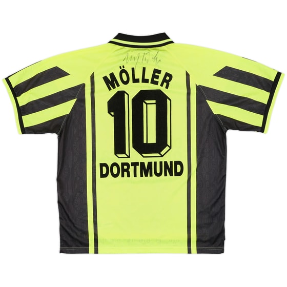 1996-97 Borussia Dortmund Signed Home Shirt Moller #10 - 8/10 - (XL)