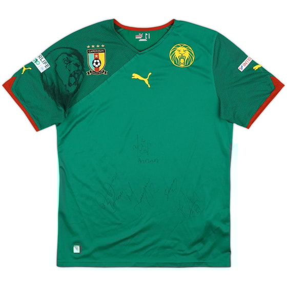 2010-11 Cameroon Signed Home Shirt - 9/10 - (M)