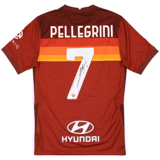 2020-21 Roma Signed Home Shirt Pellegrini #7 - 8/10 - (S)