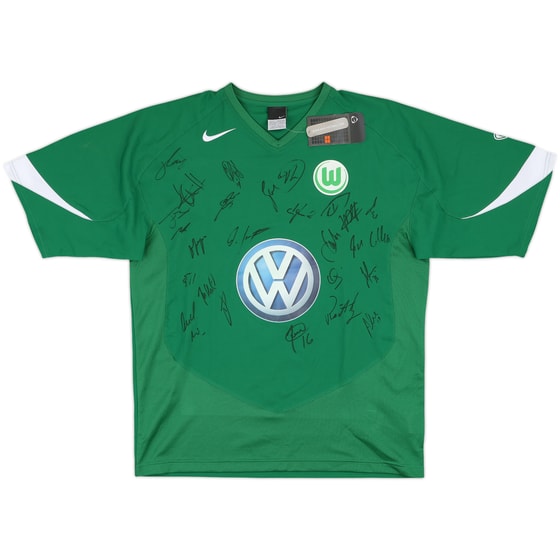 2005-06 Wolfsburg Signed Home Shirt (L)