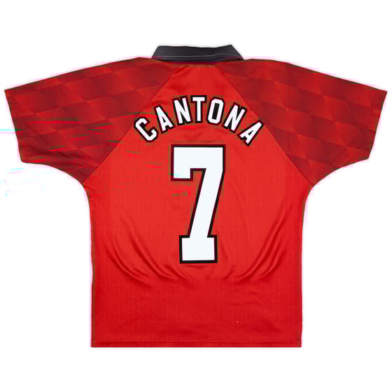 1996-98 Manchester United Home Shirt Cantona #7 - 6/10 - (Y)