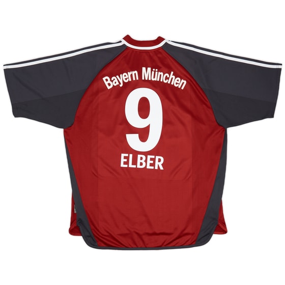 2001-02 Bayern Munich Home Shirt Elber #9 - 8/10 - (XL)