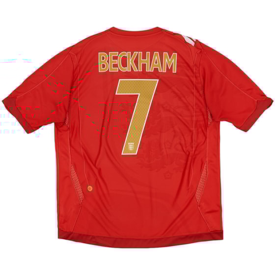 2006-08 England Away Shirt Beckham #7 - 5/10 - (XL)