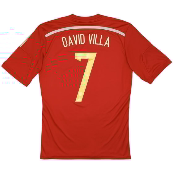 2013-15 Spain Home Shirt David Villa #7 - 7/10 - (M)