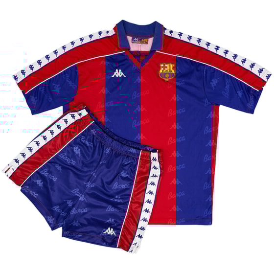 1992-95 Barcelona Home Shirt & Shorts - 8/10 - (L)