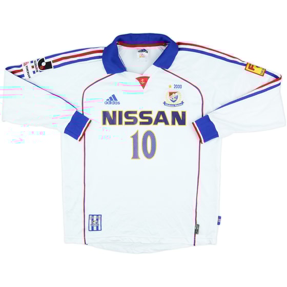 1999-01 Yokohama Marinos Away L/S Shirt #10 (Nakamura) - 8/10 - (M)