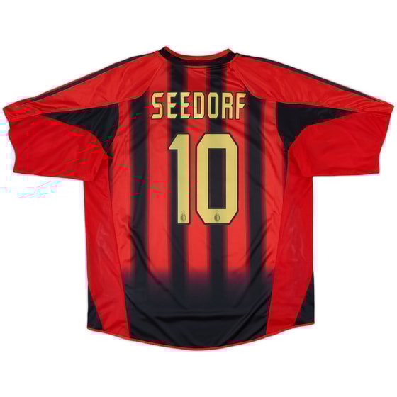 2004-05 AC Milan Home Shirt Seedorf #10 - 8/10 - (XL)