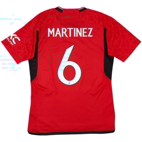 2023-24 Manchester United Home Shirt Martinez #6 - 9/10 - (M)