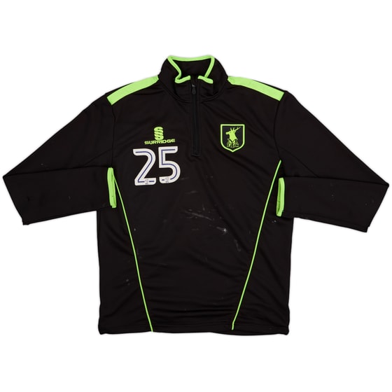 2018-19 Mansfield Town Surridge Player Issue 1/4 Zip Drill Top #25 - 5/10 - (L)