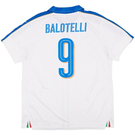 2016-17 Italy Away Shirt Balotelli #9 - 7/10 - (XL)