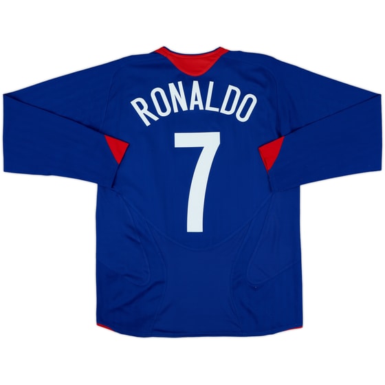 2005-06 Manchester United Away L/S Shirt Ronaldo #7 - 7/10 - (M)