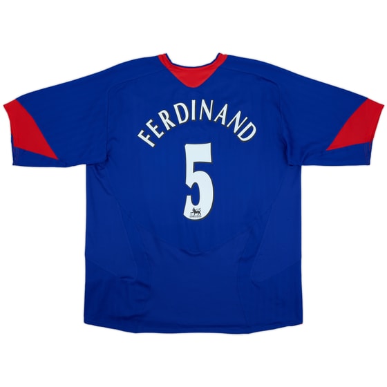 2005-06 Manchester United Away Shirt Ferdinand #5 - 9/10 - (XXL)