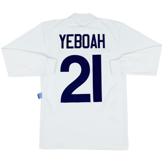 1995-96 Leeds United Home L/S Shirt Yeboah #21 - 8/10 - (S)