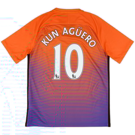 2016-17 Manchester City Third Shirt Kun Aguero #10 - 10/10 - (M)