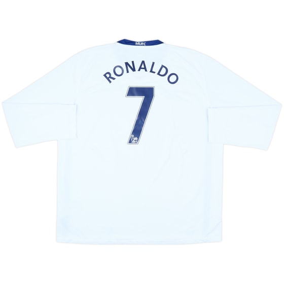 2008-10 Manchester United Away L/S Shirt Ronaldo #7 - 8/10 - (XXL)