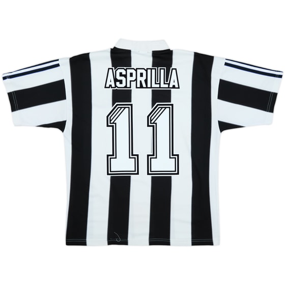 1995-97 Newcastle Home Shirt Asprilla #11 - 7/10 - (M)
