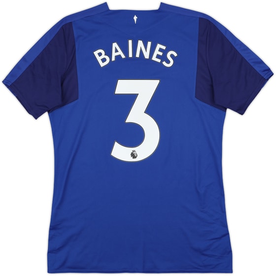 2017-18 Everton Home Shirt Baines #3 - 8/10 - (M)