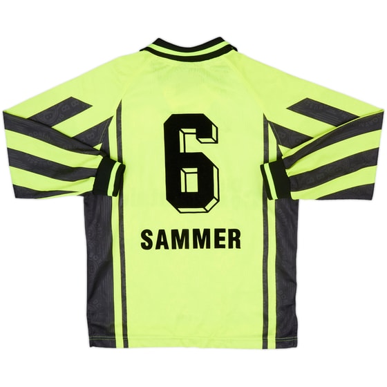 1996-97 Borussia Dortmund Home L/S Shirt Sammer #6 - 8/10 - (M.Boys)