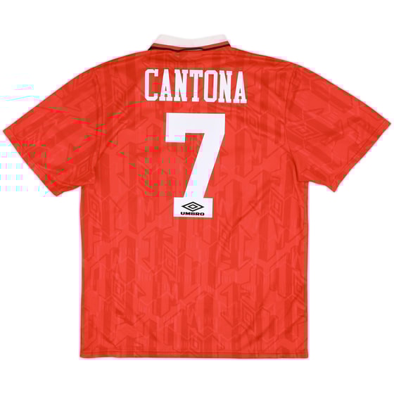 1992-94 Manchester United Home Shirt Cantona #7 - 8/10 - (XL)