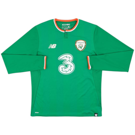 2017-18 Ireland Home L/S Shirt - 7/10 - (M)