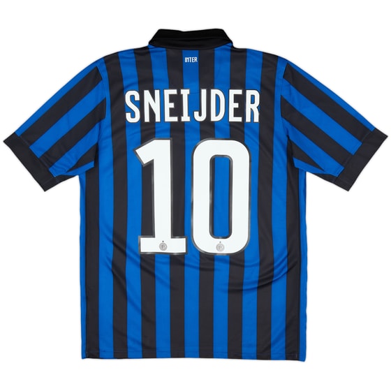 2011-12 Inter Milan Home Shirt Sneijder #10 - 7/10 - (XL.Boys)