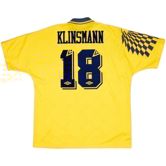 1991-95 Tottenham Away Shirt Klinsmann #18 - 8/10 - (L)