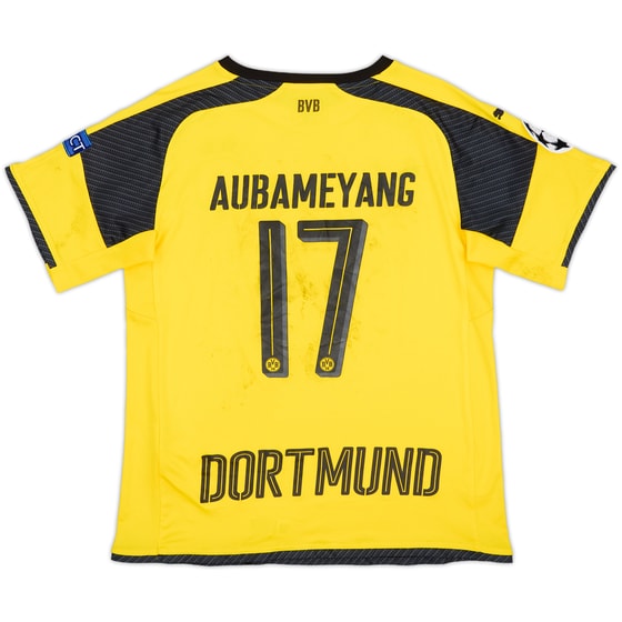 2016-17 Borussia Dortmund Home European Shirt Aubameyang #17 - 5/10 - (L.Boys)