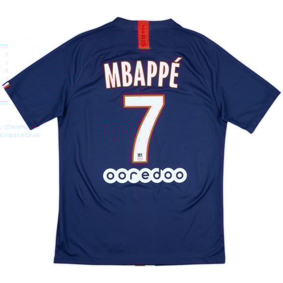 2019-20 Paris Saint-Germain Home Shirt Mbappe #7 - 8/10 - (M)