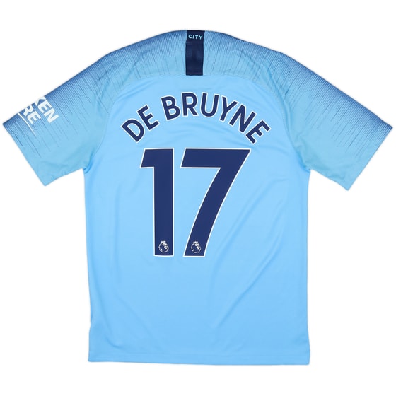 2018-19 Manchester City Home Shirt De Bruyne #17 - 9/10 - (S)