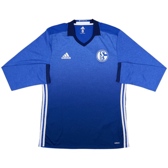 2016-18 Schalke Player Issue Home L/S Shirt - 10/10 - (L)