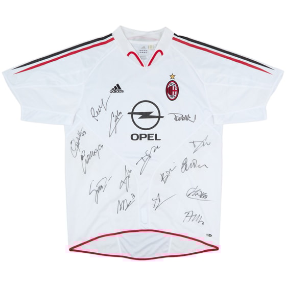 2004-05 AC Milan Squad Signed Away Shirt - 6/10 - (L)