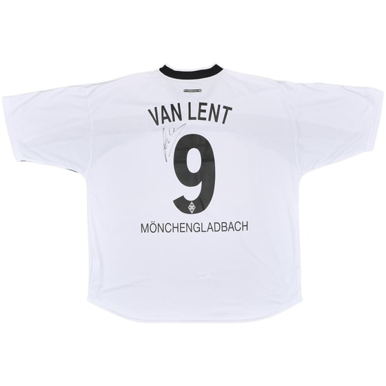 2000-02 Borussia Monchengladbach Signed Home Shirt Van Lent #9 - 8/10 - (XXL)