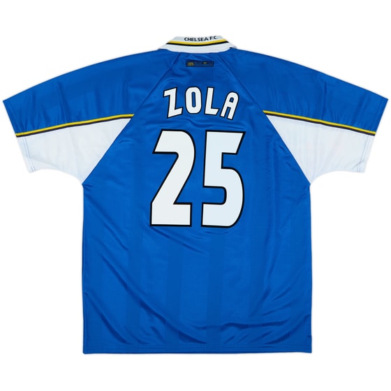 1997-99 Chelsea Home Shirt Zola #25 (XL)