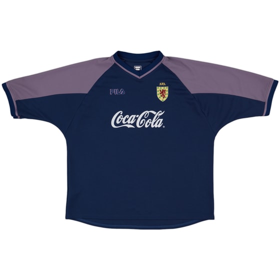 2000-02 Scotland Player Issue Fila Training Shirt - 8/10 - (XL)