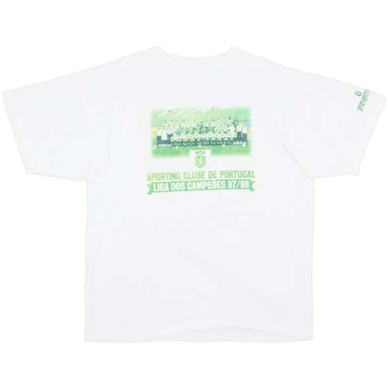 1997-98 Sporting CP 'Liga Dos Campeoes' Graphic Tee - 7/10 - (XXL)