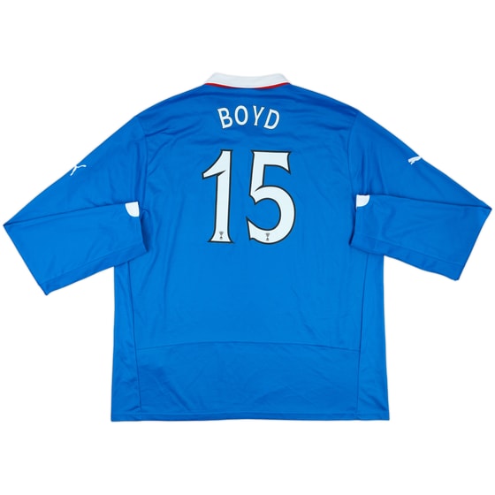 2014-15 Rangers Home L/S Shirt Boyd #15 - 9/10 - (3XL)