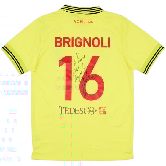 2016-17 Perugia Signed GK S/S Shirt Brignoli #16 - 8/10 - (XL)