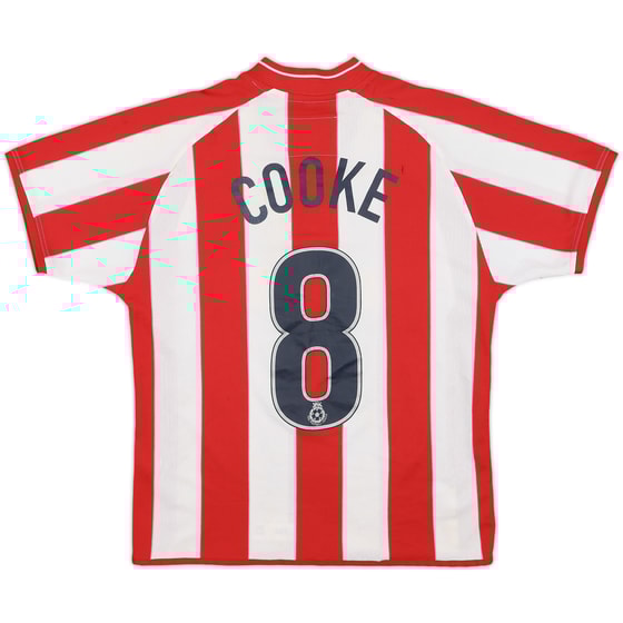 2001-03 Stoke City Signed Home Shirt Cooke #8 - 6/10 - (M.Boys)