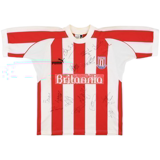 2003-04 Stoke City Signed Home Shirt - 4/10 - (M)