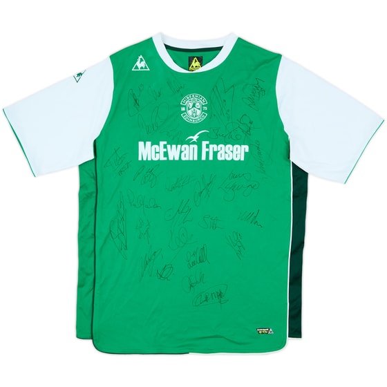 2009-10 Hibernian Signed Home Shirt - 8/10 - (L)