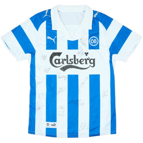 2008-09 OB Odense Squad Signed Home Shirt - 6/10 - (XL)