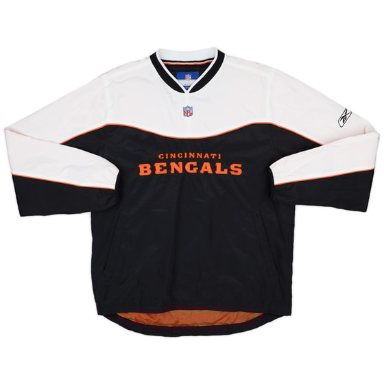 2005-06 Cincinnati Bengals Reebok Pullover Windbreaker Jacket - 8/10 - (M)