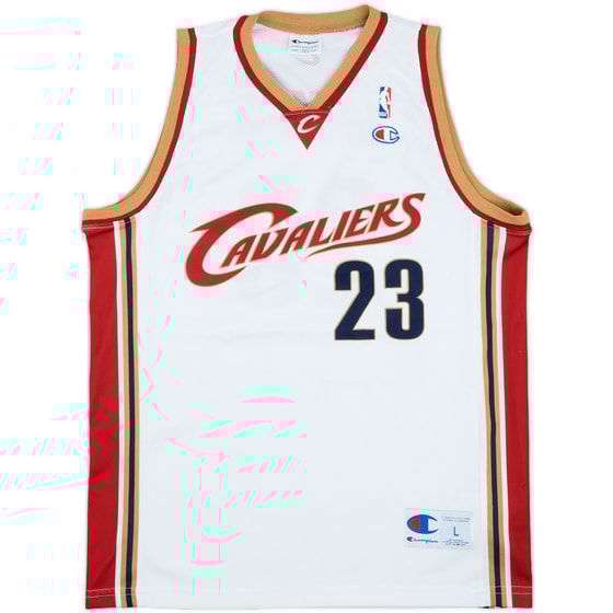 2003-10 Cleveland Cavaliers James #23 Champion Home Jersey - 9/10 - (L)
