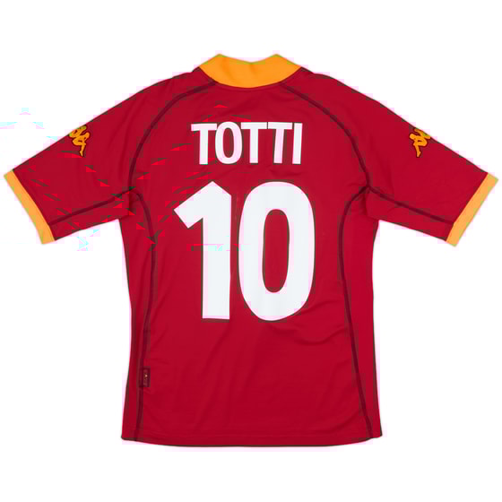 2001-02 Roma Home Shirt Totti #10 - 8/10 - (S)