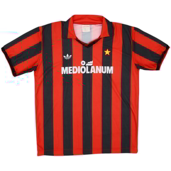 1990-91 AC Milan Home Shirt - 9/10 - (L)