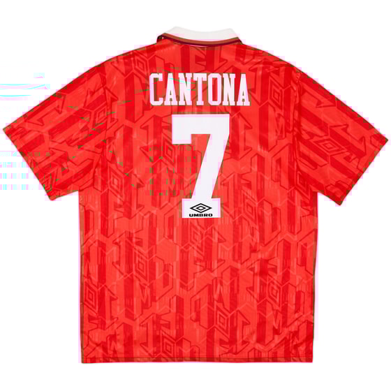 1992-94 Manchester United Home Shirt Cantona #7 - 8/10 - (XL)
