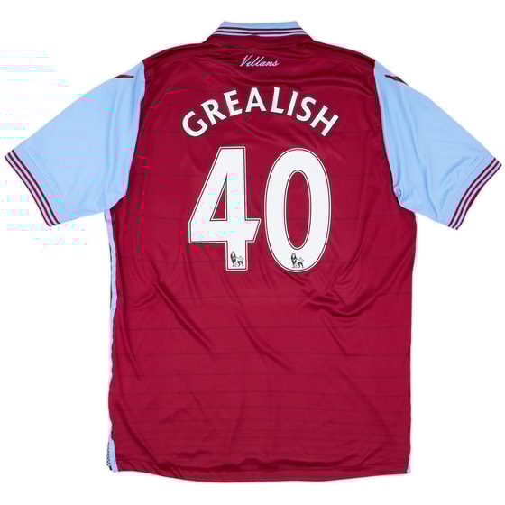 2015-16 Aston Villa Player Issue Home Shirt Grealish #40 - 7/10 - (XL)